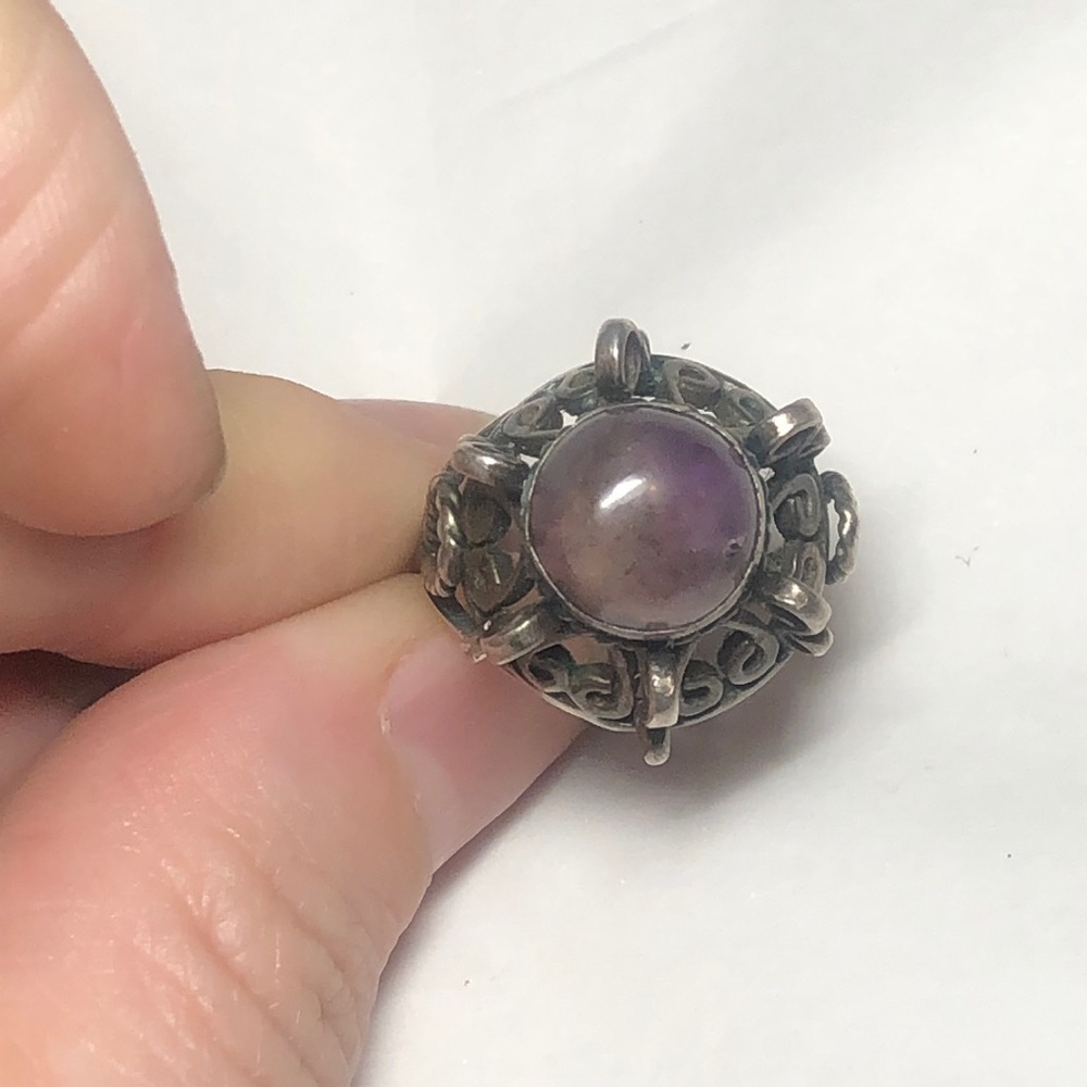 Amethyst Ottoman Crown Ring Adjustable - image 1